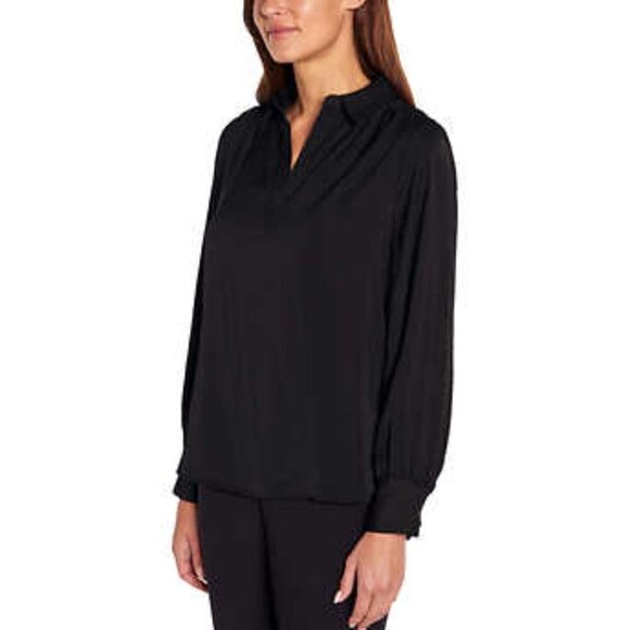 NWOT Banana Republic Satin Blouse | Black - Picture 5 of 8